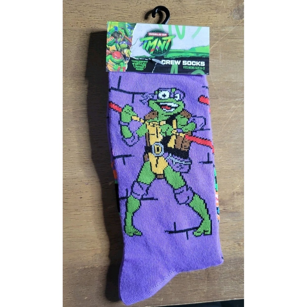 Teenage Mutuantโ Ninja Turtles Crew Socks Mutant Mayhem Size 6-12